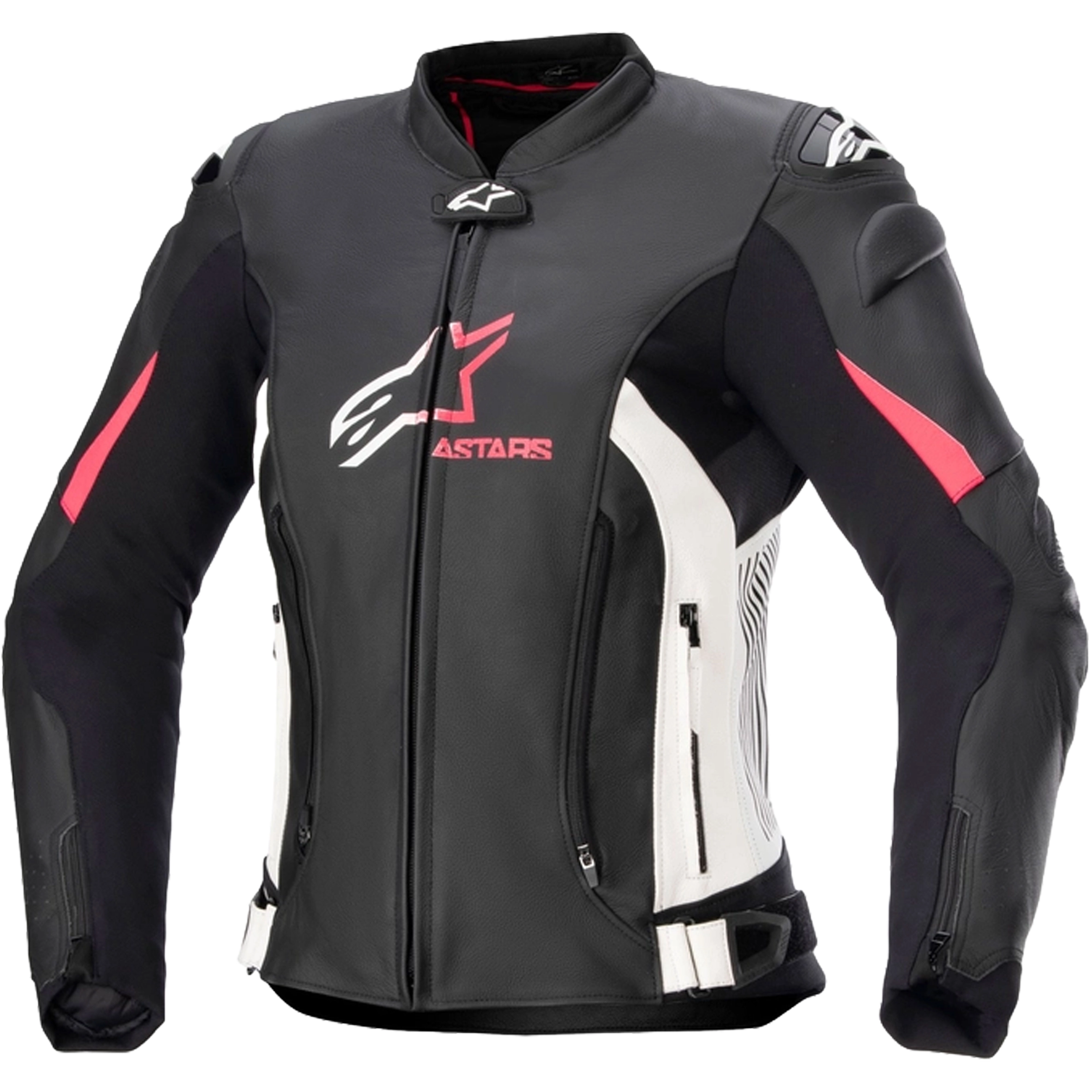 Geaca moto dama Alpinestars GP PLUS 4 negru-alb-roz | Motozem.ro