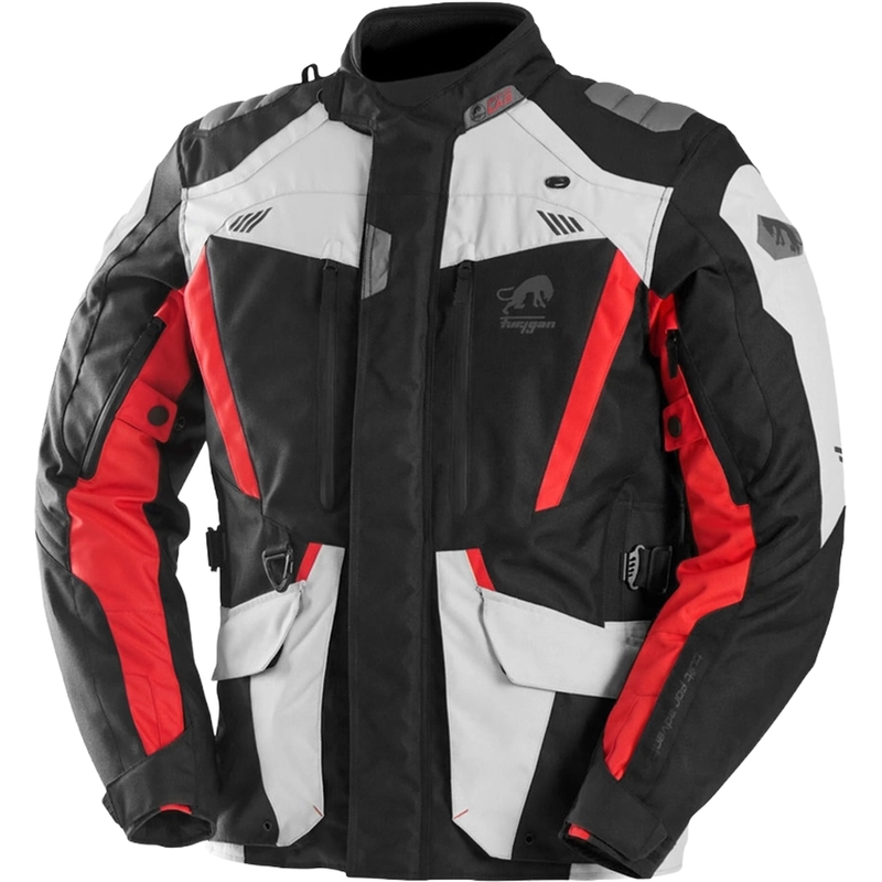 Jacheta moto Furygan Apalaches Evo negru-bej-rosu