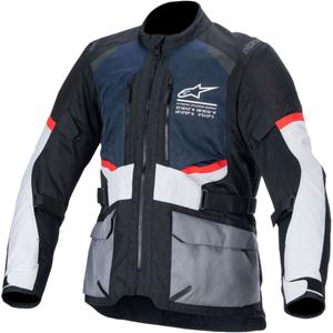 Geacă motocicletă Alpinestars Andes Drystar albastru închis-negru-gri deschis