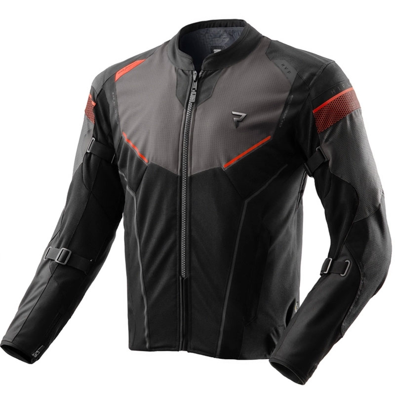 Jacheta moto Rebelhorn Hiflow V negru-gri-rosu