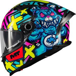 Casca moto integrala MT Braker SV Crazy Teddy multicolor
