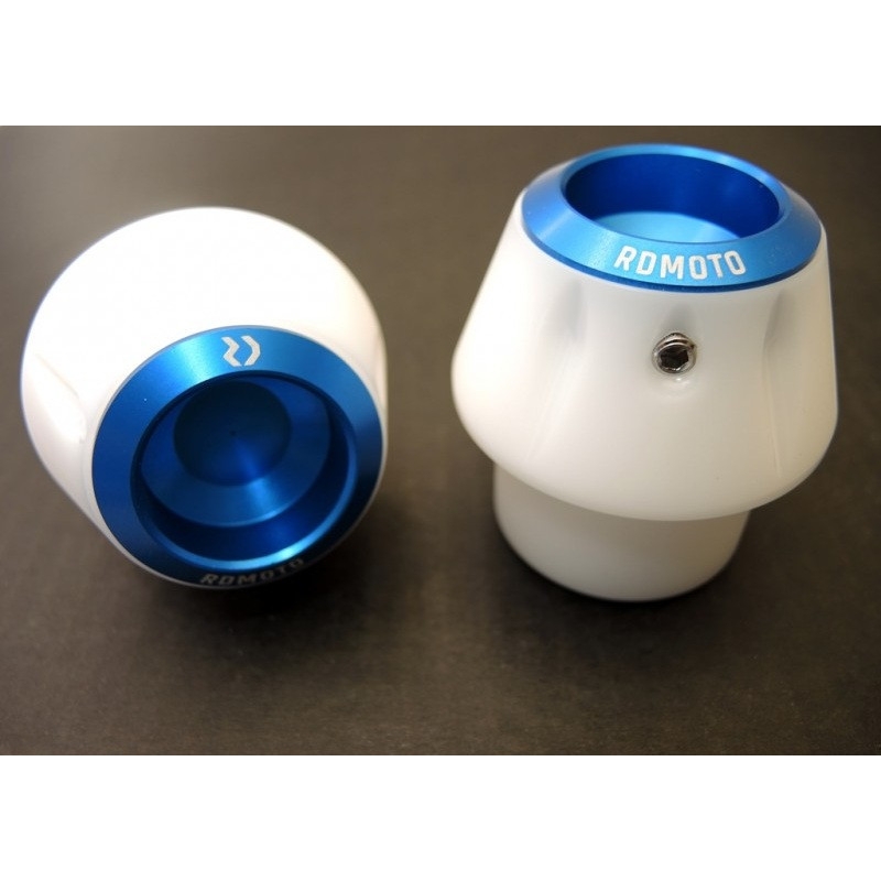 Crash protectors RDMOTO Alb with blue caps