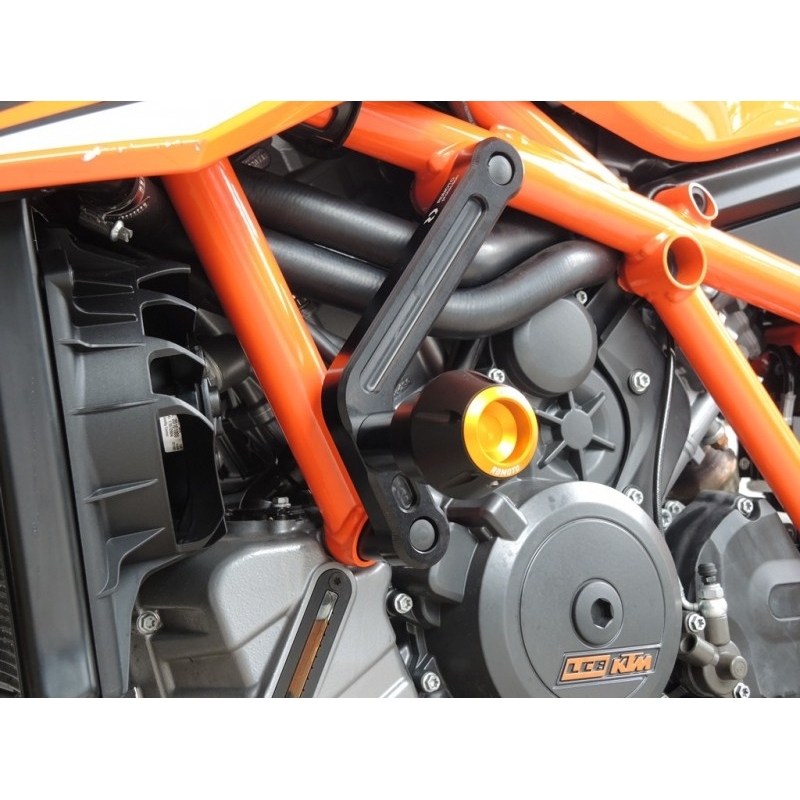 Crash protectors RDMOTO Alb with blue caps