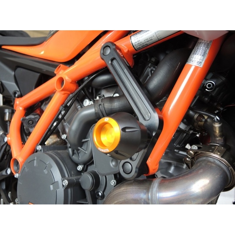 Crash protectors RDMOTO Alb with black caps