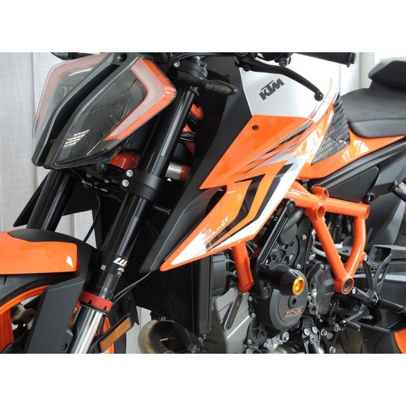 Crash protectors RDMOTO Alb with black caps
