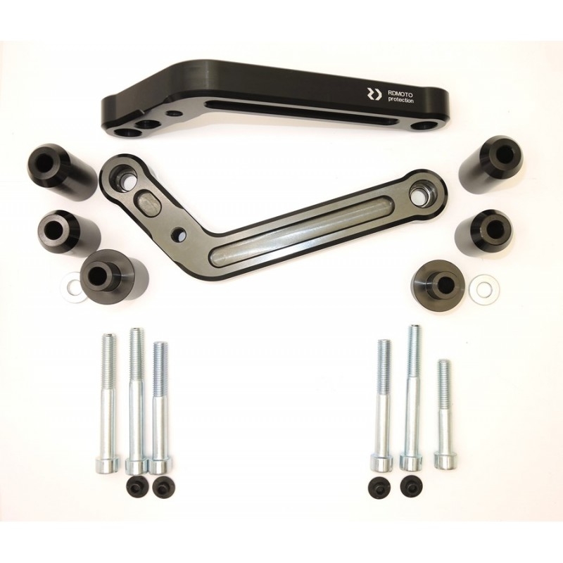 Crash protectors RDMOTO Alb with black caps