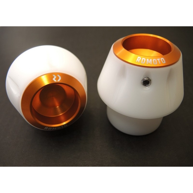 Crash protectors RDMOTO Alb with orange caps