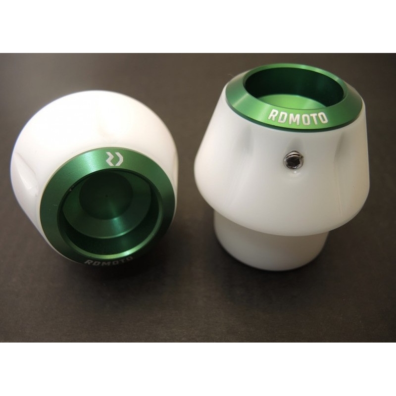 Crash protectors RDMOTO Alb with green caps