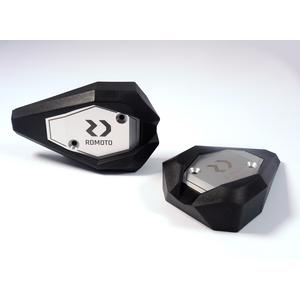 Crash sliders RDMOTO KTM13N black polyamide with silver caps