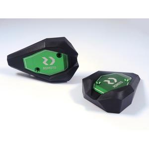Crash sliders RDMOTO KTM13N black polyamide with green caps