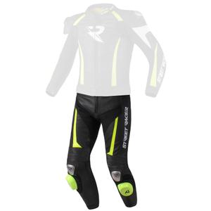 Pantaloni moto pentru bărbați Street Racer Fasttrack negru-alb-galben fluorescent lichidare
