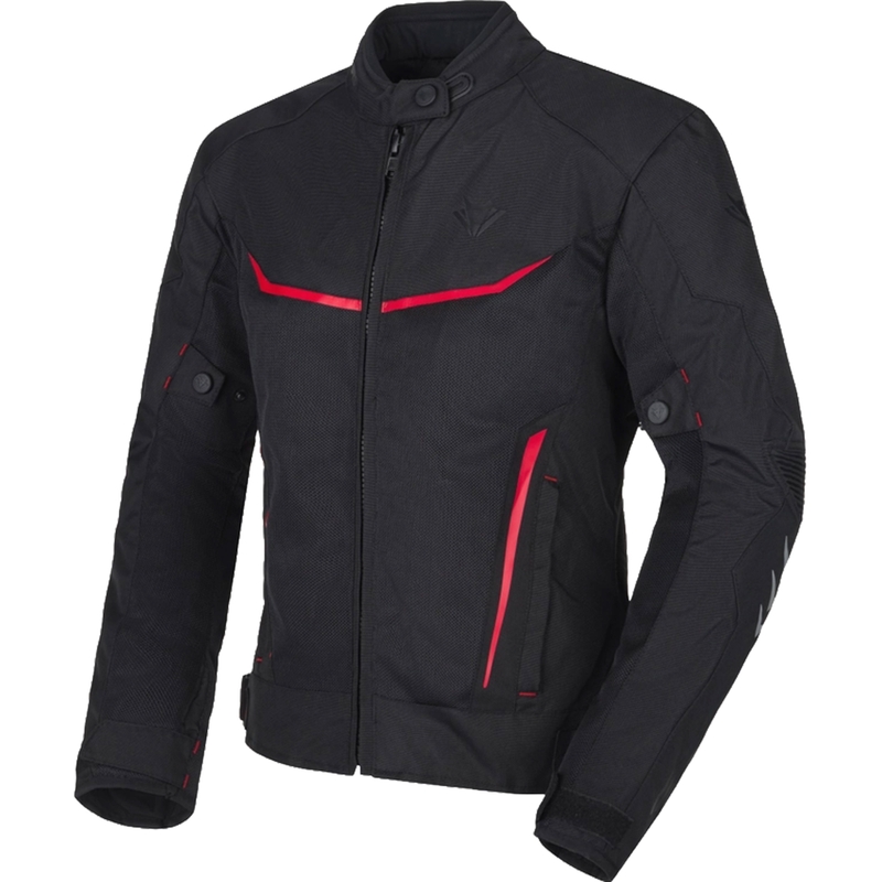 Geaca moto dama RSA Runway negru-rosu