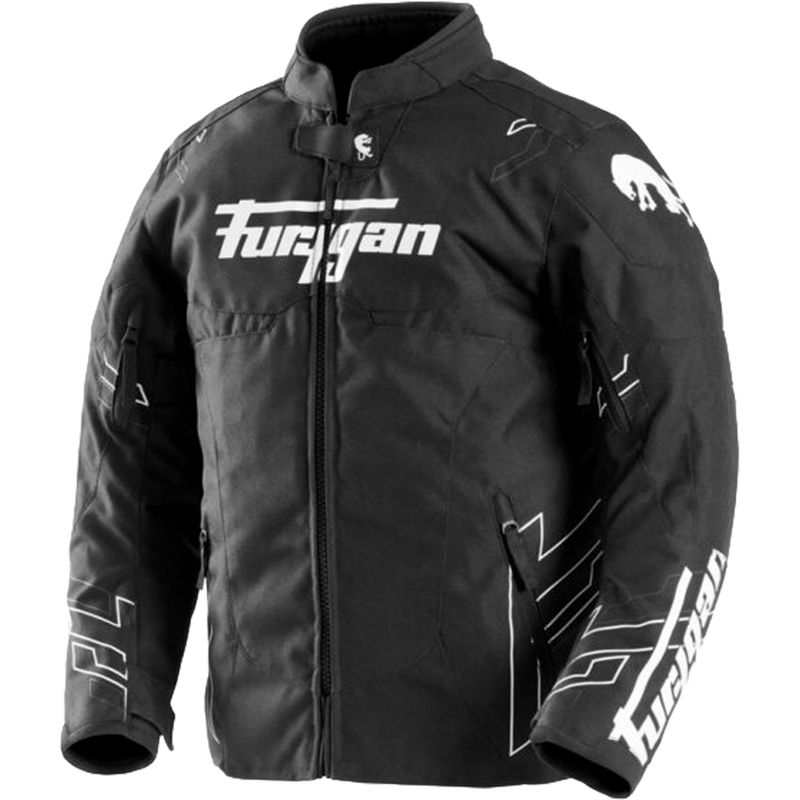 Geacă moto pentru copii Furygan Neon Kid alb-negru