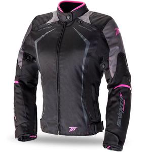 Geaca moto dama SEVENTY DEGREES SD-JR49 negru-roz