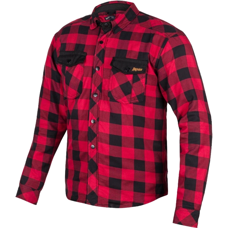 Tricou pentru motociclete BROGER Alaska negru-roșu lichidare