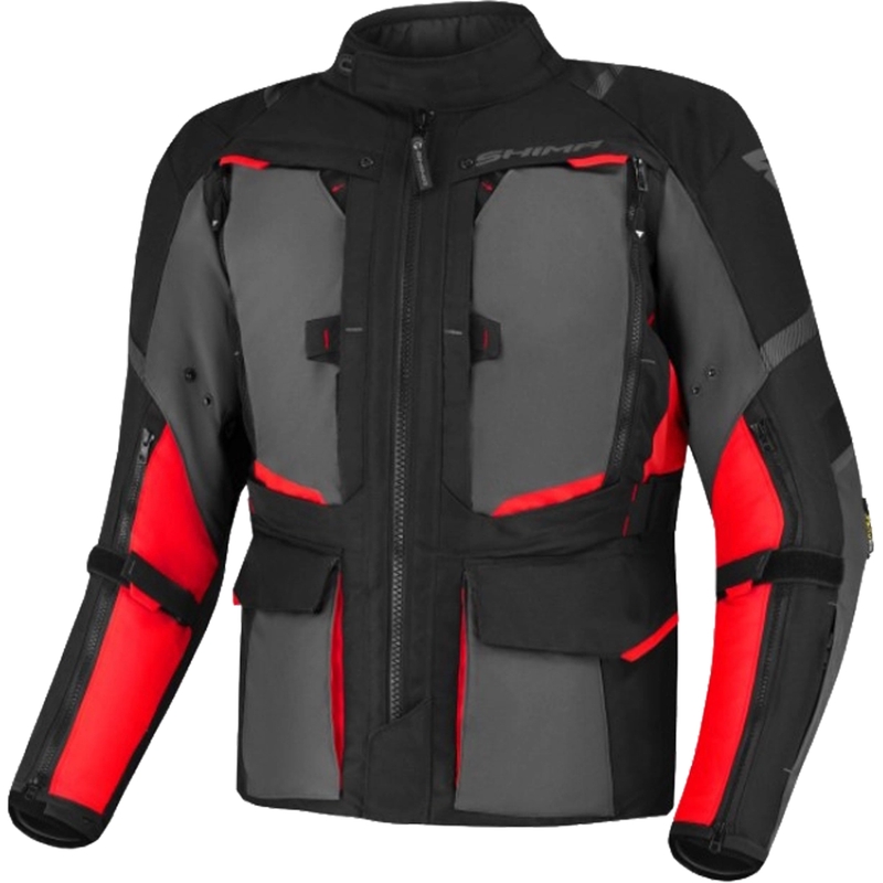 Geacă de motocicletă Shima Hero 2.0 negru-gri-roșu