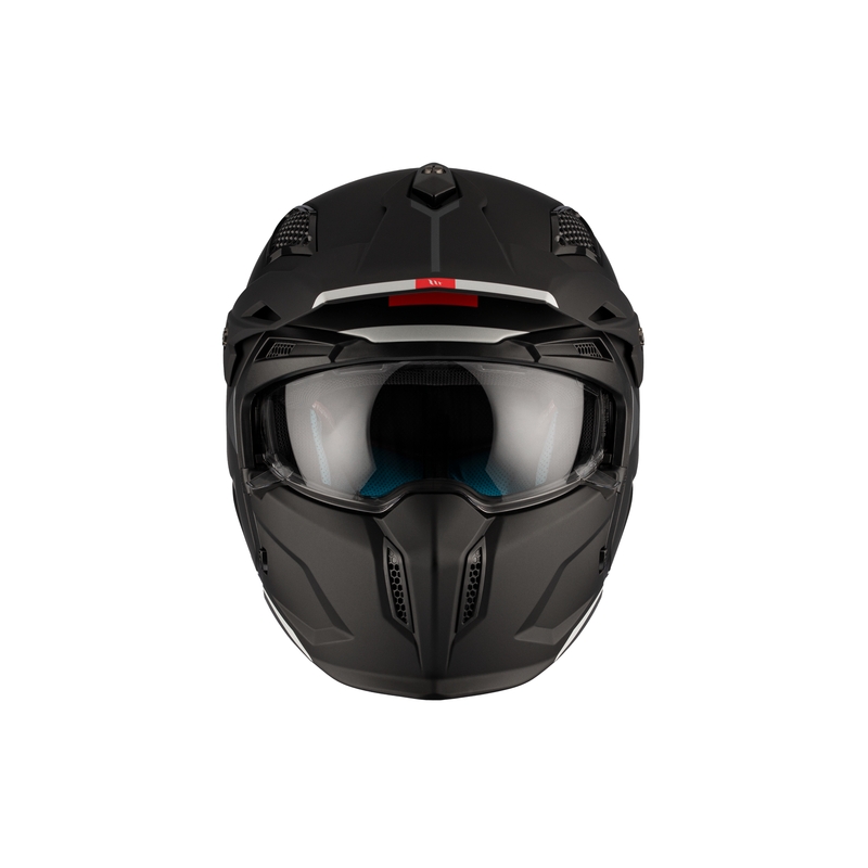 Cască deschisă cu mască MT Streetfighter SV S Solid A1 negru mat cu vizieră iridium - calitatea a II-a - II. calitate - II. calitate