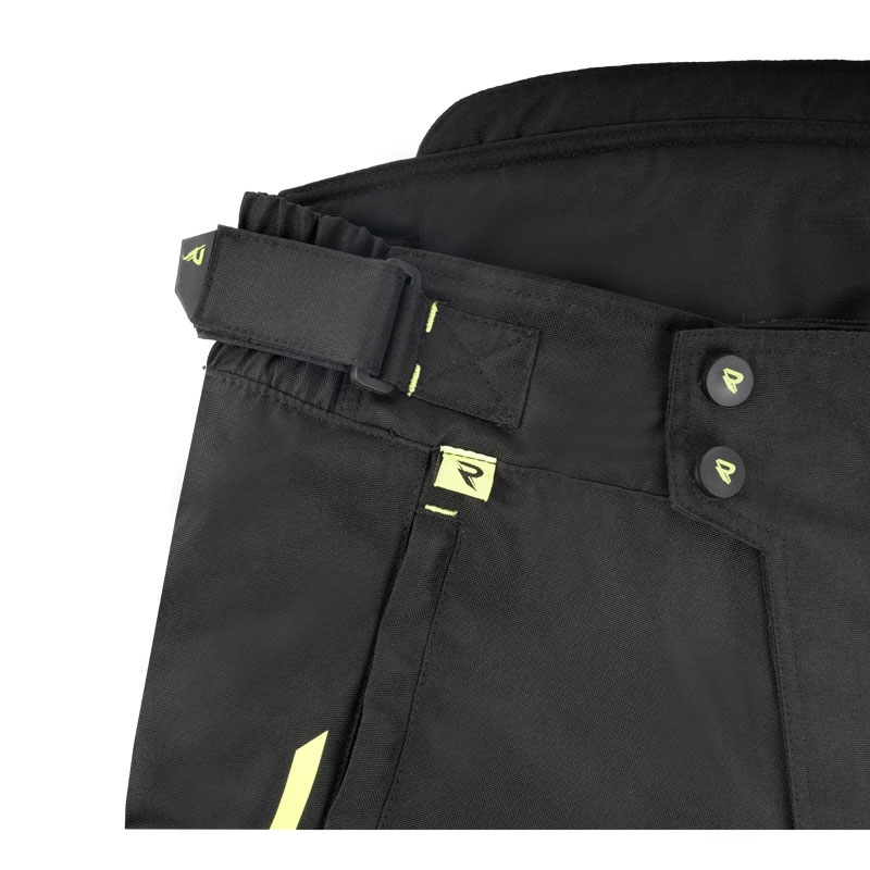 Pantaloni de motocicletă Street Racer Flex Air negru-galben fluo - calitate a doua - II. calitate - II. calitate