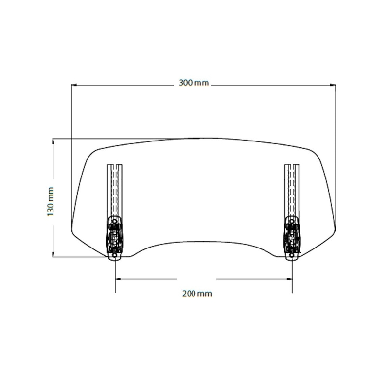 Plexiglas reglabil PUIG 2.0, montare cu șuruburi, transparent - calitatea a II-a - II. calitate - II. calitate