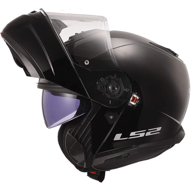 Cască modulară LS2 FF908 Strobe II neagră lucioasă - calitatea a II-a - II. calitate - II. calitate