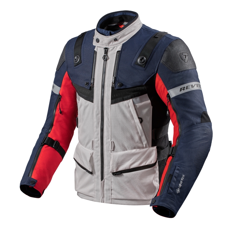 Geacă de motocicletă Revit Defender 3 GTX roșu-albastru - calitatea a II-a - II. calitate - II. calitate