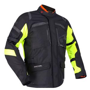 Geacă motociclistă RICHA Brutus GTX negru-galben fluo - calitate a doua lichidare - II. calitate - II. calitate 