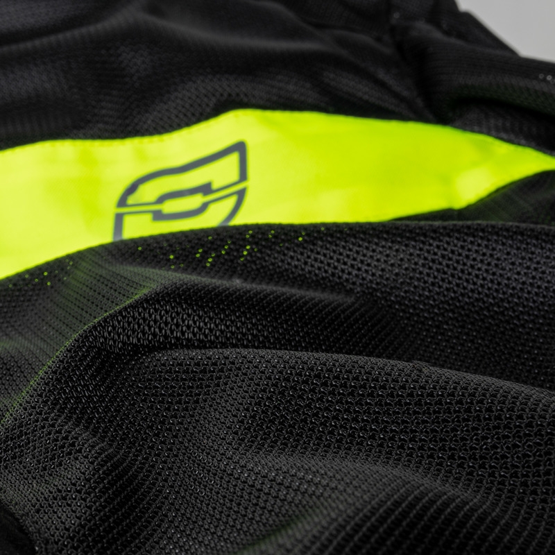 Geacă de motocicletă Ozone Dart negru-galben fluo - calitatea a II-a - II. calitate - II. calitate