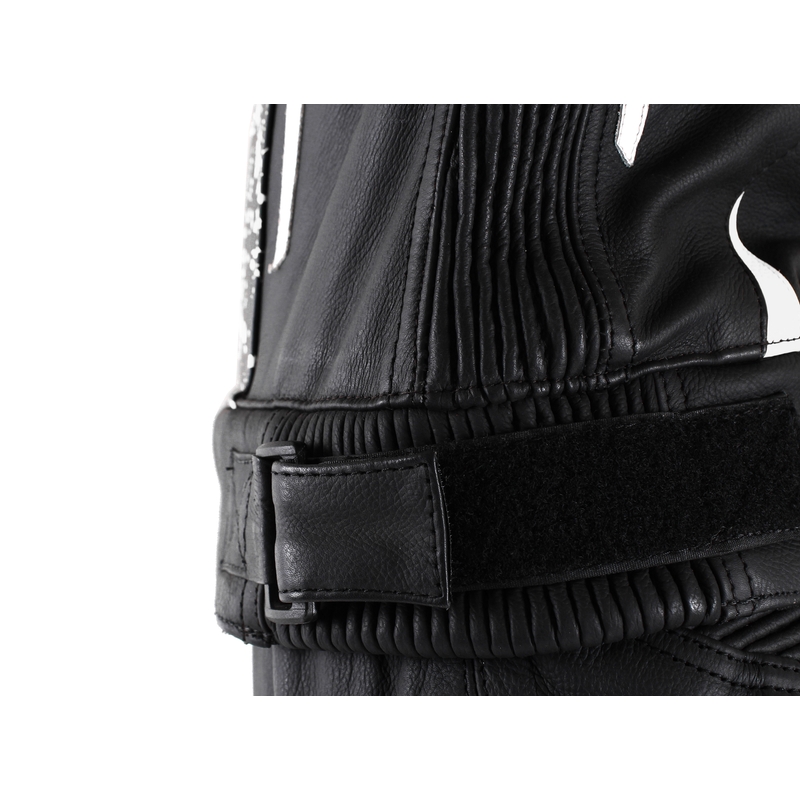 Costum de motocicletă RSA GT2 negru-alb - calitate a doua lichidare - II. calitate - II. calitate