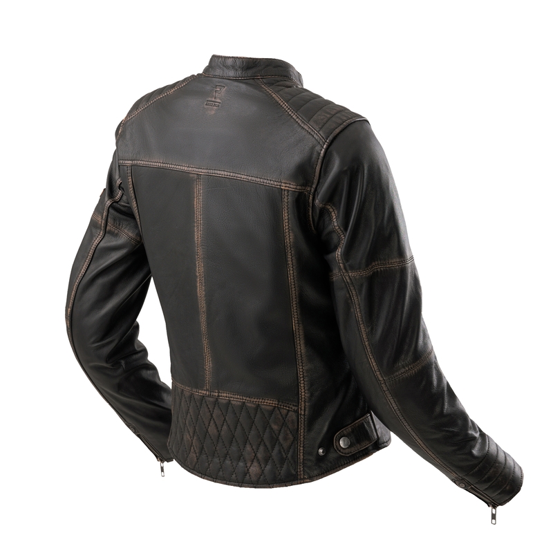 Geacă de motocicletă din piele pentru femei Rebelhorn Hunter II maro - calitatea a II-a - II. calitate - II. calitate