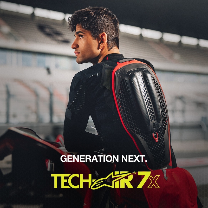 Vestă airbag Alpinestars TECH-AIR®7X System negru-roșu - gradul II - II. calitate - II. calitate