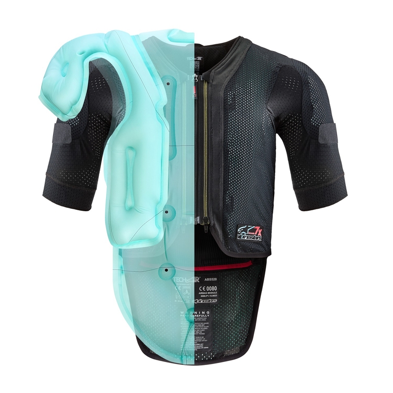 Vestă airbag Alpinestars TECH-AIR®7X System negru-roșu - gradul II - II. calitate - II. calitate