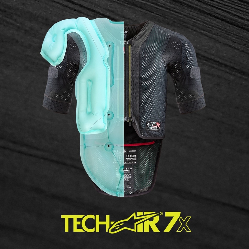 Vestă airbag Alpinestars TECH-AIR®7X System negru-roșu - gradul II - II. calitate - II. calitate