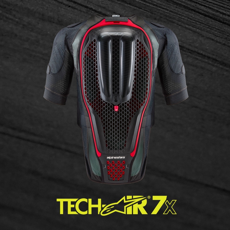 Vestă airbag Alpinestars TECH-AIR®7X System negru-roșu - gradul II - II. calitate - II. calitate