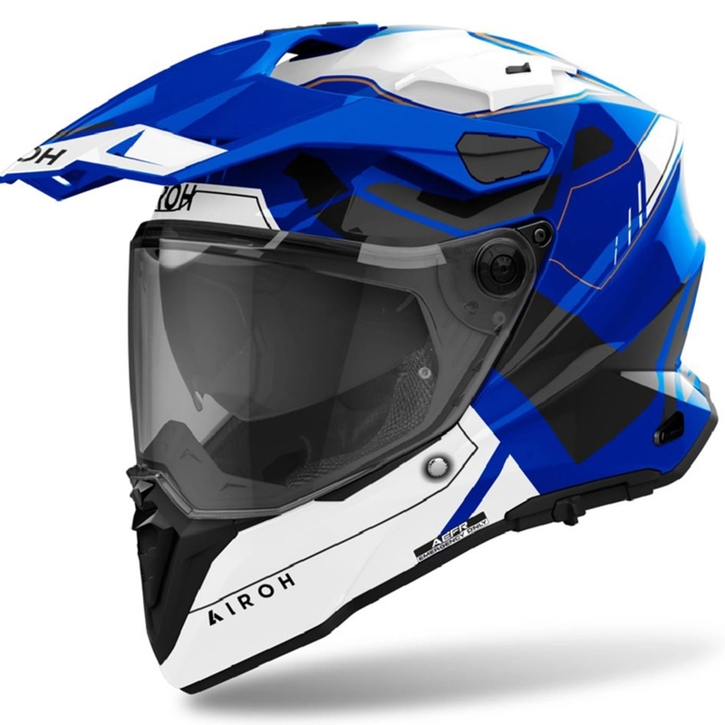 Cască Enduro Airoh Commander 2 Reveal albastru strălucitor
