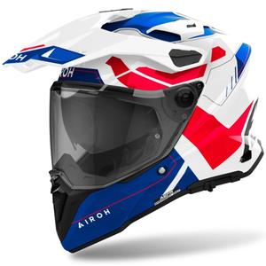 Cască de enduro Airoh Commander 2 Reveal albastru-roșu lucios