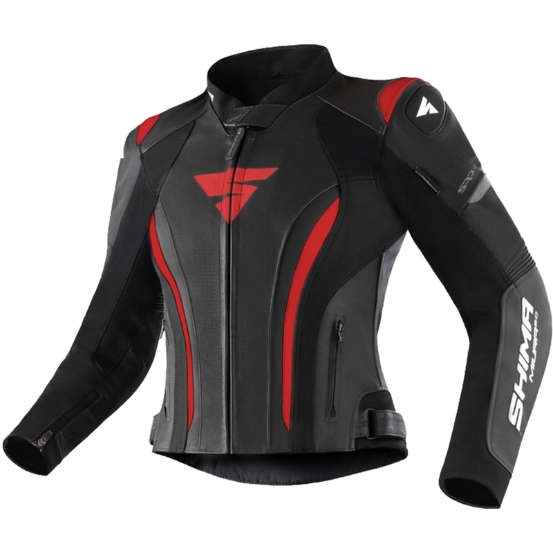 Geacă de motocicletă pentru femei Shima Miura 2.0 negru-roșu