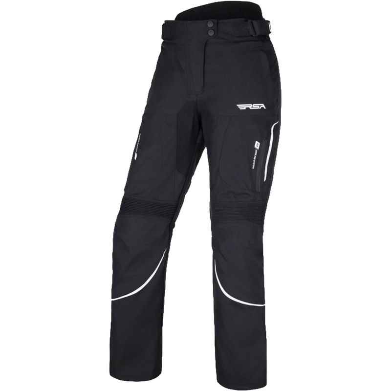 Pantaloni moto pentru femei RSA Wasp alb-negru i alb pentru motociclete RSA Wasp
