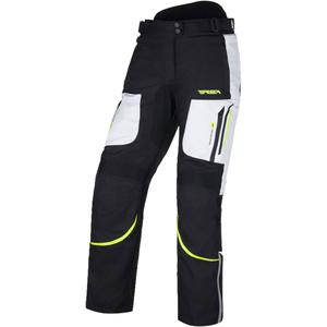 Pantaloni moto pentru femei RSA Wasp negru-galben-fluorescent-alb-alb