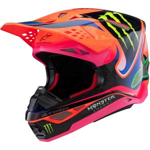 Casca de motocross Alpinestars Supertech S-M10 HAIDEN DEEGAN editie portocaliu fluo-violet-roz-verde