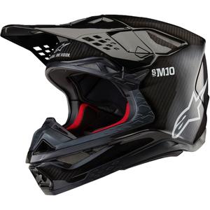 Casca motocross Alpinestars Supertech S-M10 Carbon solid lucios