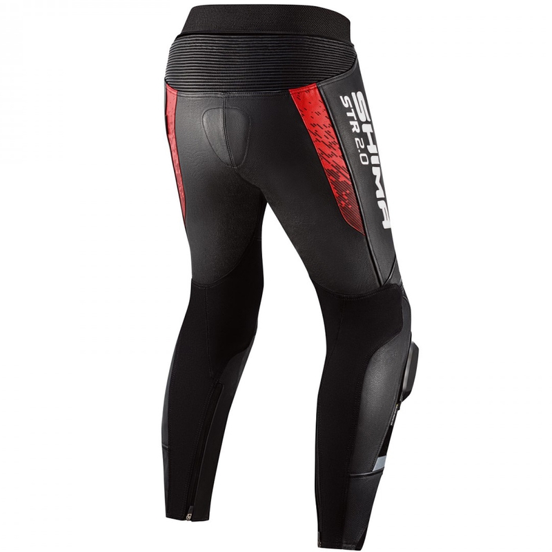 Pantaloni de motocicletă Shima STR 2.0 negru-roșu