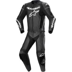 Costum din două piese din piele Alpinestars GP Force Lurv alb-negru