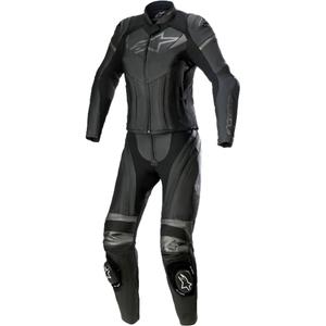 Costum de motocicletă din piele din două piese Alpinestars STELLA GP PLUS 2 negru-gri metalic