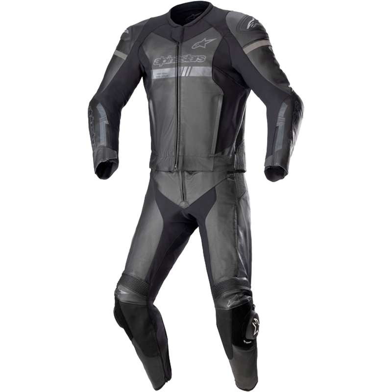 Costum moto din două piese Alpinestars GP Force Chaser compatibil TECH-AIR 5 negru-negru