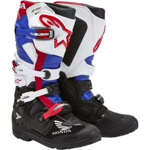 Ghete Motocicletă Alpinestars Tech 7 Enduro Drystar Honda Negru-Albastru-Alb-Roșu