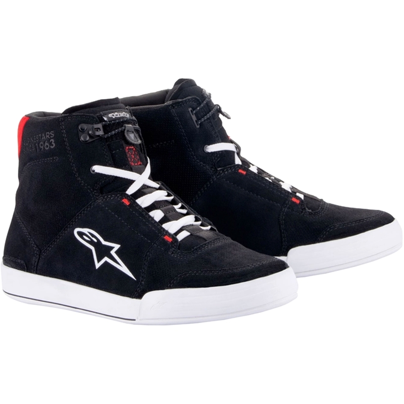 Ghete Moto Alpinestars Chrome Negru-Alb-Roșu
