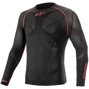 Cămașă termică cu mâneci lungi Alpinestars Ride Tech Summer negru-roșu