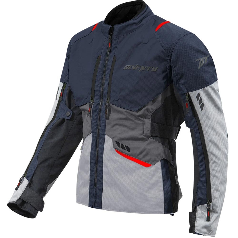 Geacă de motocicletă Seventy Degrees SD-JT67 Tanami albastru-gri-roșu