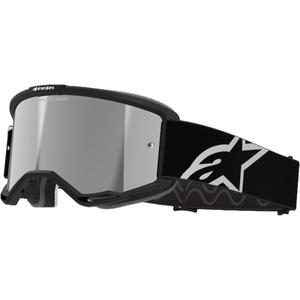 Ochelari de motocross Alpinestars Vision 5 Corp negri cu lentile argintie oglinda