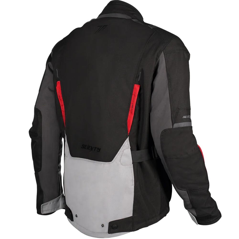 Geacă de motocicletă Seventy Degrees SD-JT83 Tonale negru-gri-roșu
